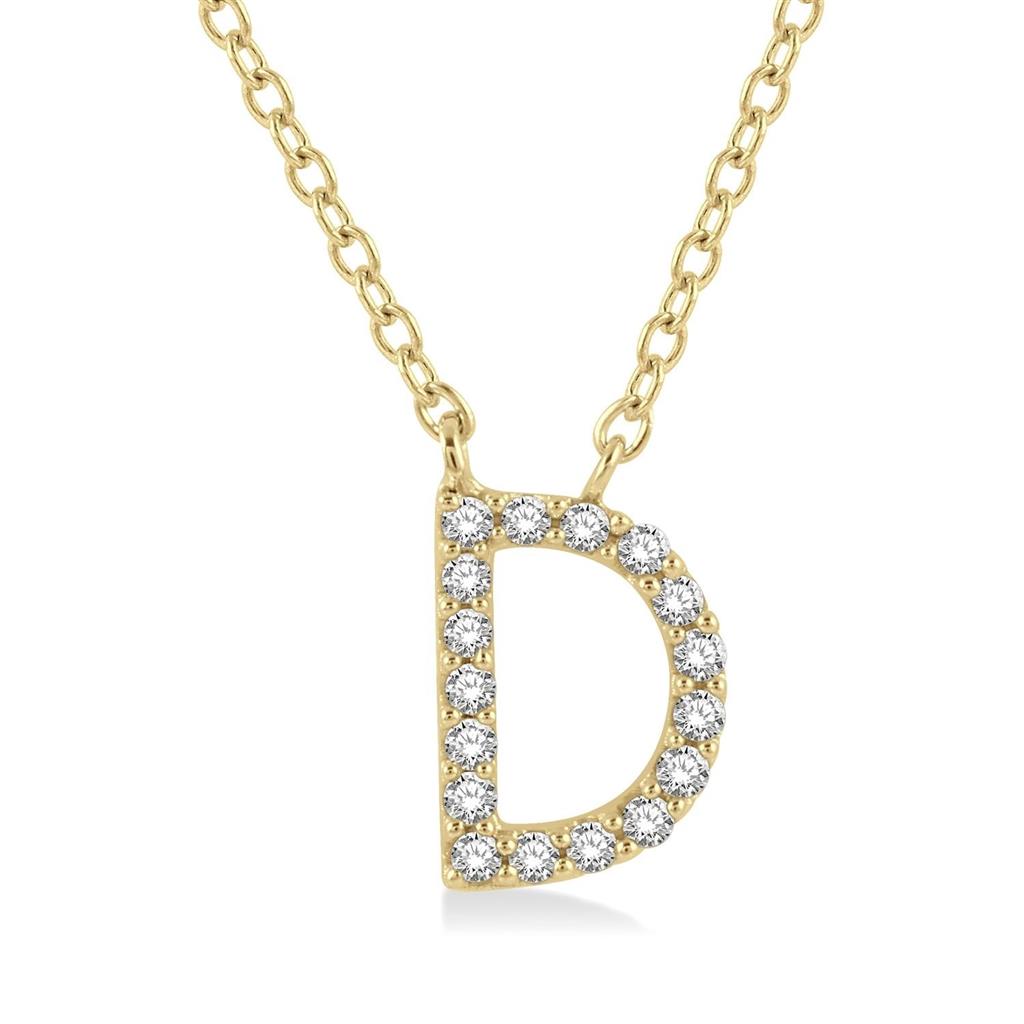 Diamond Initials Necklace D