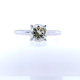 18K White Gold Peek-a-boo Diamond Engagement Ring