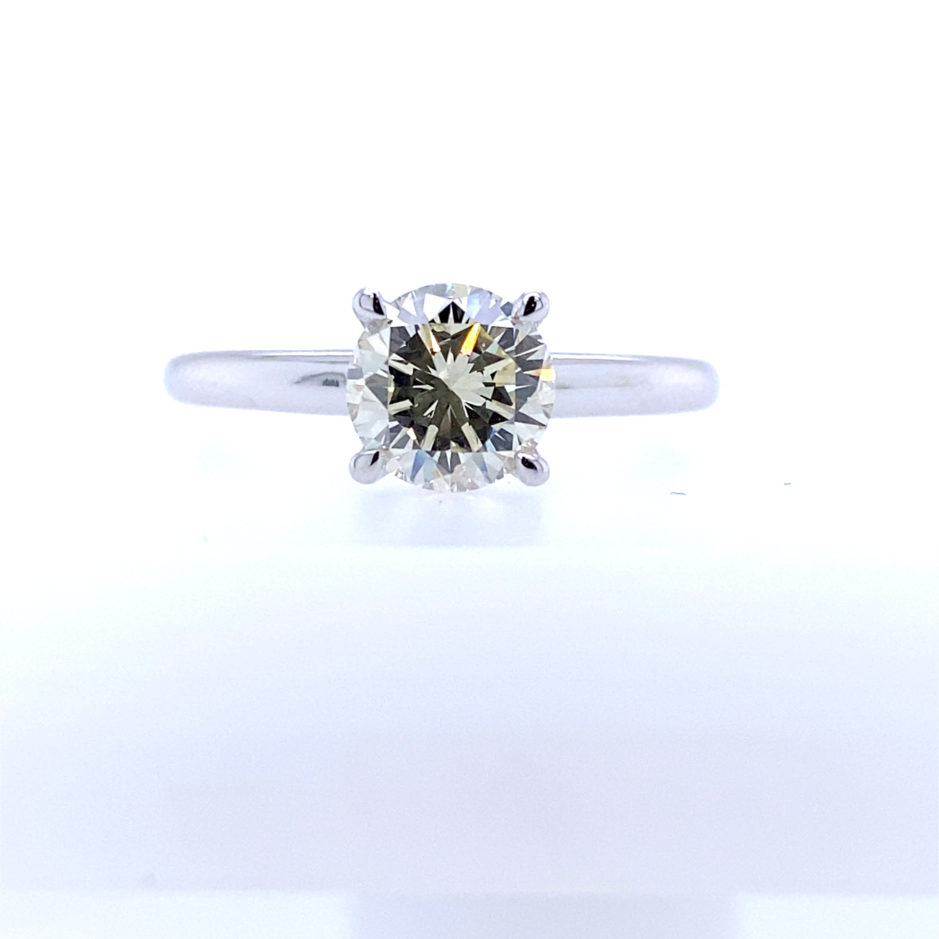18K White Gold Peek-a-boo Diamond Engagement Ring