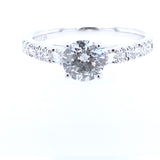 Nelson Jewellery Arts Co. 18K White Gold Classic Straight Diamond Engagement Ring