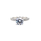 18K White Gold Classic Diamond Engagement Ring