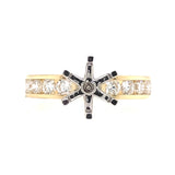 14K Yellow And White Gold Classic Channel Set Engagement Ring
