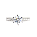 14K White Gold Classic Channel Set Engagement Ring