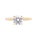 14K Yellow Gold Classic Diamond Engagement Ring