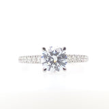 14K White And Rose Classic Diamond Engagement Ring
