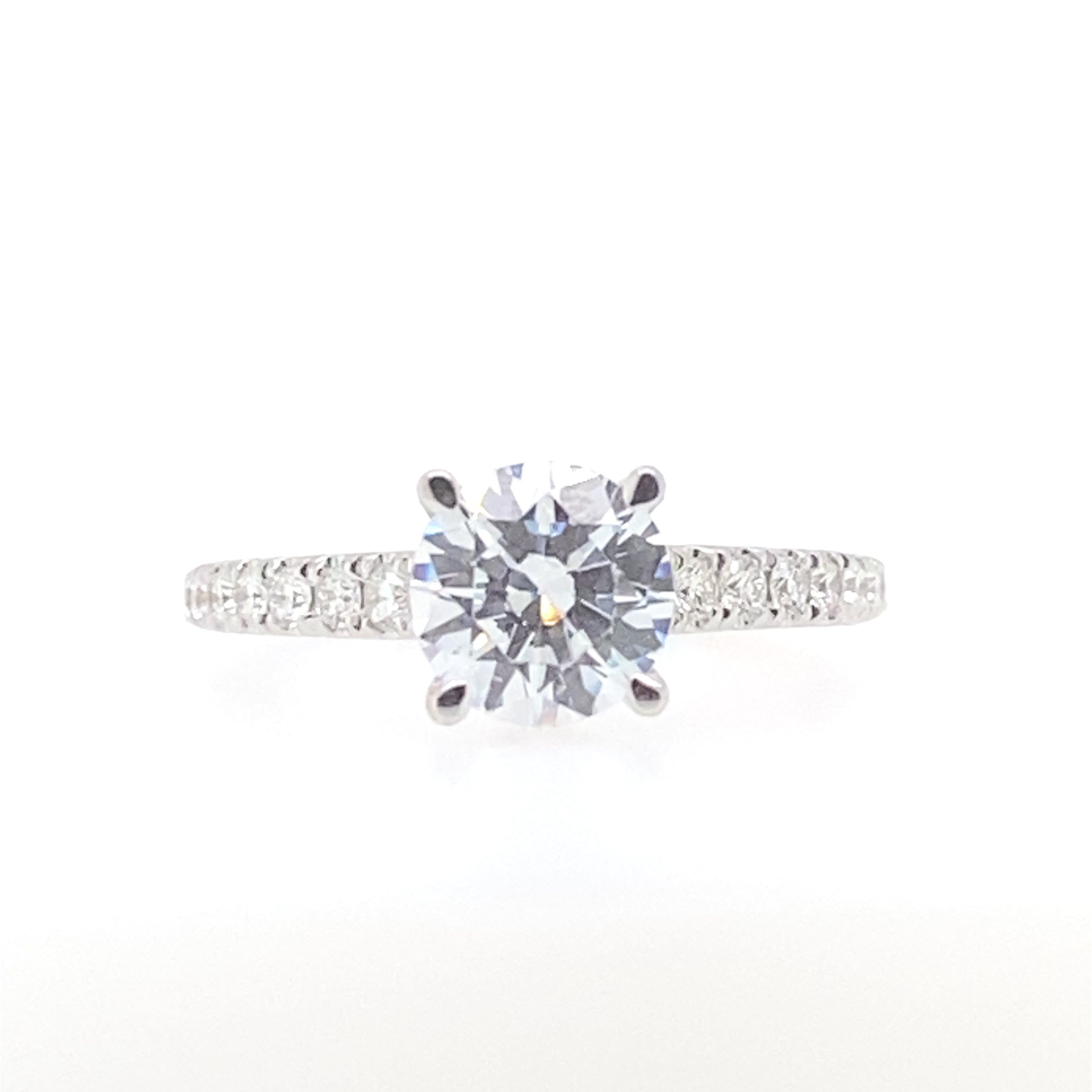 14K White And Rose Classic Diamond Engagement Ring