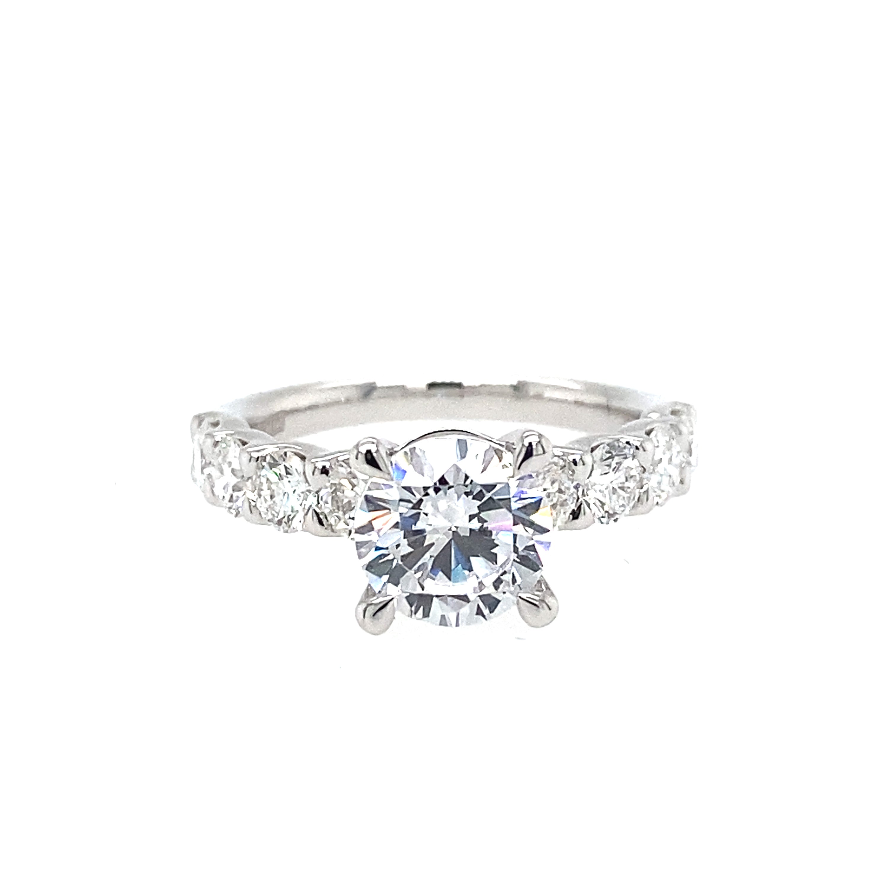 14K White Gold Classic Diamond Engagement Ring