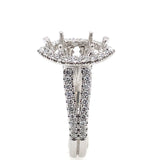 18K White Gold Halo Marquise Diamond Engagement Ring