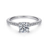 14K White Gold Jocelyn Classic Round Diamond Engagement Ring