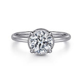 14K White Gold Catallina Round Halo Diamond Engagement Ring