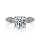 14K White Gold Alinna Round Diamond Engagement Ring