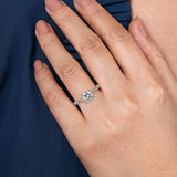 14K White And Rose Gold Danita Classic Round Diamond Engagement Ring