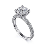 14K White Gold Xenia Round Diamond Engagement Ring