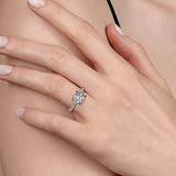 14K White Gold Xenia Round Diamond Engagement Ring