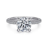 14K White Gold Xenia Round Diamond Engagement Ring