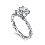 14K White Gold Alisa Round Diamond Engagement Ring