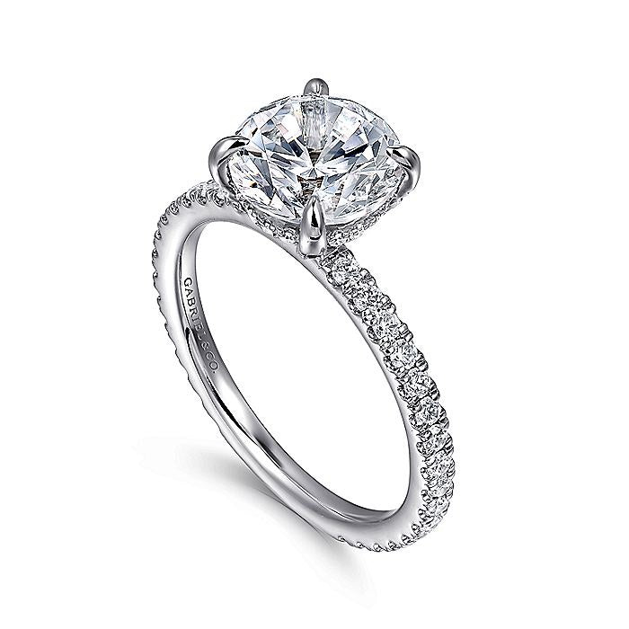 14K White Gold Alisa Round Diamond Engagement Ring