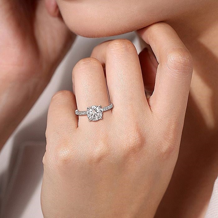 14K White Gold Alisa Round Diamond Engagement Ring
