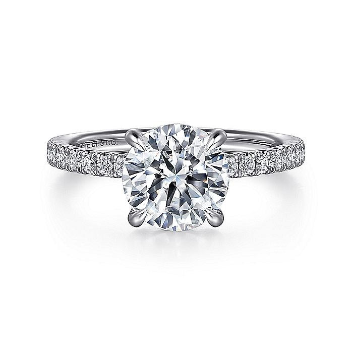 14K White Gold Alisa Round Diamond Engagement Ring