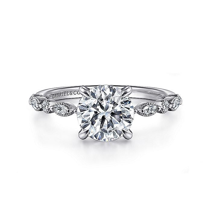 14K White Lanna Classic Round Diamond Engagement Ring