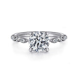 14K White Gold Lanna Round Diamond Engagement Ring