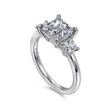14K White Gold Antonia Three Stone Princess Diamond Engagement Ring