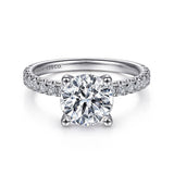14K White Gold Amira Round Diamond Engagement Ring