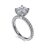 14K White Gold Amira Round Diamond Engagement Ring