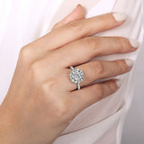 14K White Gold Charmaine Halo Round Diamond Engagement Ring