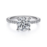14K White Gold Broderick Classic Round Diamond Engagement Ring