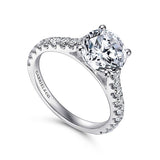 14K White Gold Luciole Classic Round Diamond Engagement Ring