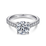 14K White Gold Luciole Classic Round Diamond Engagement Ring