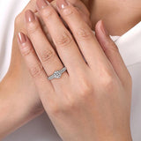 14K White Gold Basia Classic Round Diamond Engagement Ring