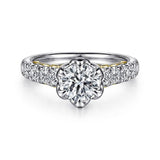 14K White Gold Basia Classic Round Diamond Engagement Ring