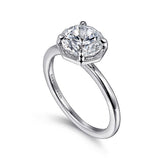 14K White Gold Cassi Hidden Halo Round Diamond Engagement Ring