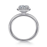 14K White Gold Cassi Hidden Halo Round Diamond Engagement Ring