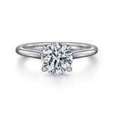 14K White Gold Ericka Hidden Halo Round Diamond Engagement Ring