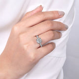 14K White Gold Ellis Hidden Halo Round Diamond Engagement Ring