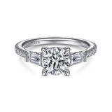 14K White Gold Tierra Three Stone Diamond Engagement Ring