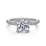 14K White Gold Amata Classic Round Diamond Engagement Ring