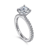 14K White Gold Logan Round Diamond Engagement Ring