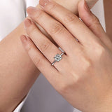 14K White Gold Daniele Round Diamond Hidden Halo Engagement Ring