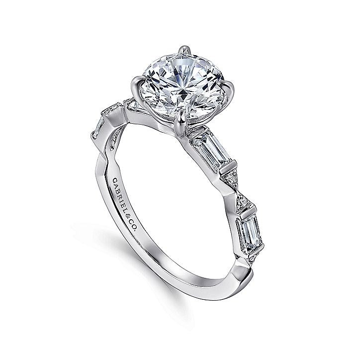 14K White Gold Dariella Classic Round Diamond Engagement Ring