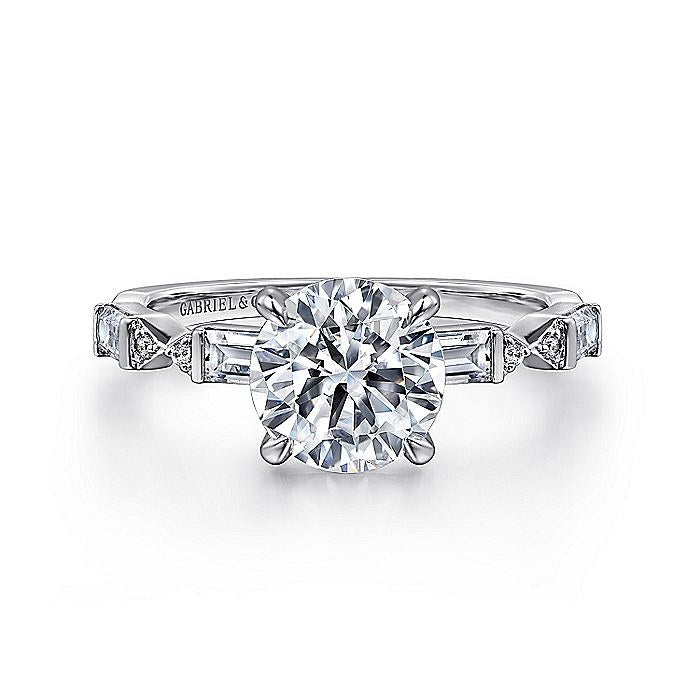 14K White Gold Dariella Classic Round Diamond Engagement Ring