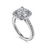 14K White Gold Lyla Halo Round Diamond Engagement Ring