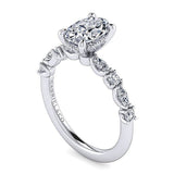 14K White Gold Juliet Classic Oval Diamond Engagement Ring