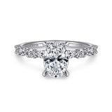 14K White Gold Juliet Classic Oval Diamond Engagement Ring