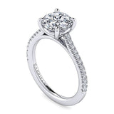 14K White Gold Abbie Classic Round Diamond Engagement Ring