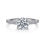 14K White Gold Abbie Classic Round Diamond Engagement Ring
