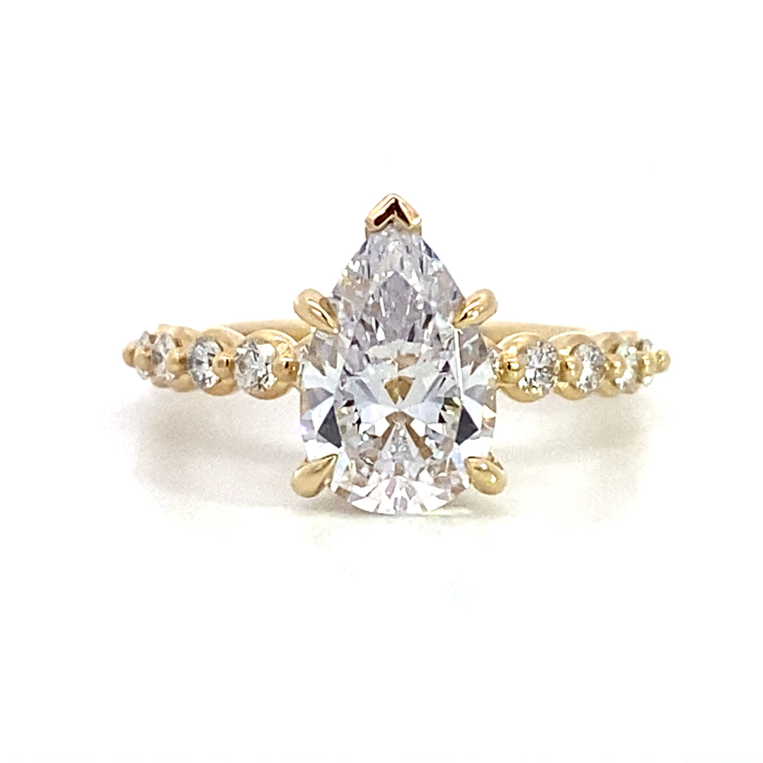 14K Yellow Gold Kim Hidden Halo Engagement Ring